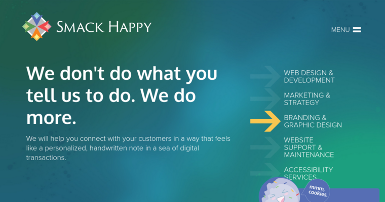 Home page of #5 Top Corporate SEO Agency: Smack Happy