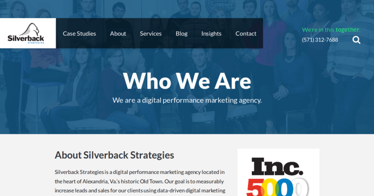 About page of #3 Leading SEO Firm: Silverback Strategies