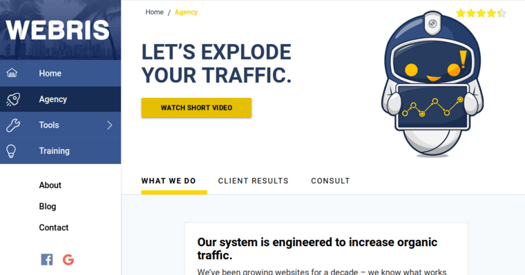 Service page of #6 Top SEO Company: WEBRIS 