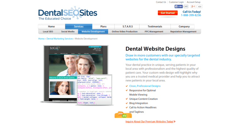 Development page of #5 Leading Dental SEO Business: Dental SEO Sites