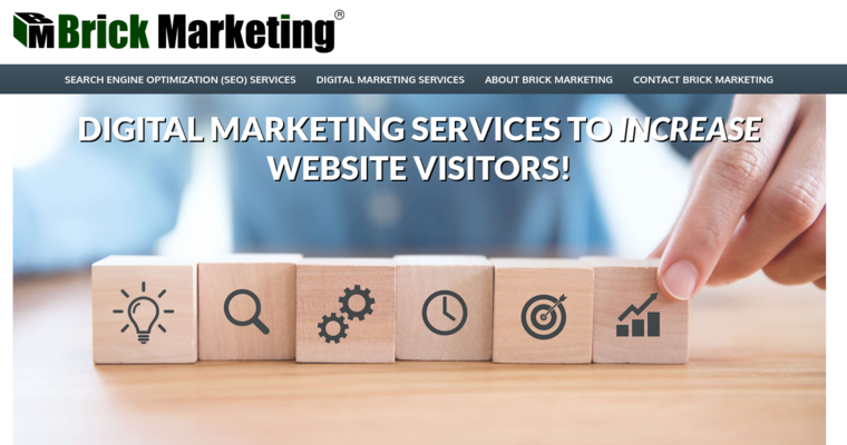 Home page of #7 Best Dental SEO Business: Brick Marketing