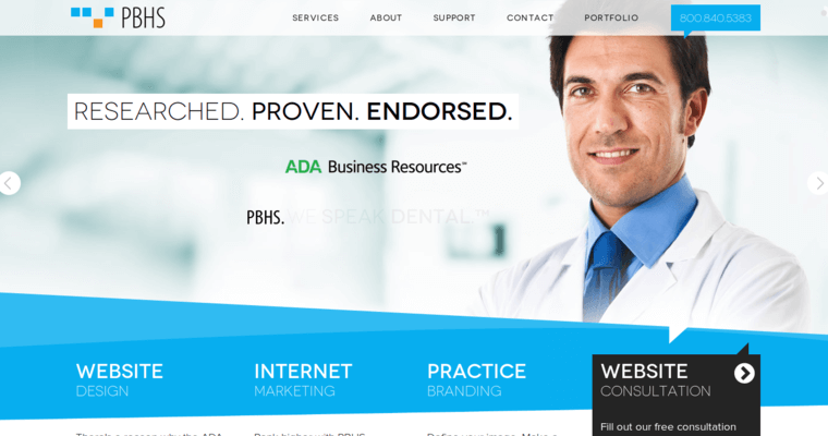 Home page of #10 Best Dental SEO Business: PBHS