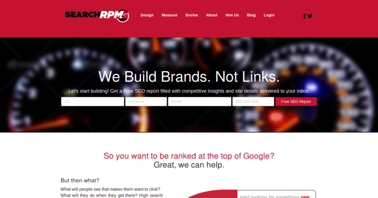 Home page of #8 Top Enterprise SEO Company: SearchRPM