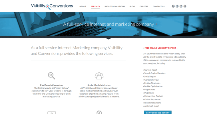 Service page of #10 Leading Enterprise Online Marketing Agency: Visibility and Conversions