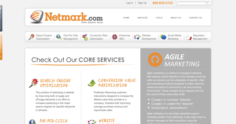 Service page of #7 Top Enterprise SEO Agency: Netmark