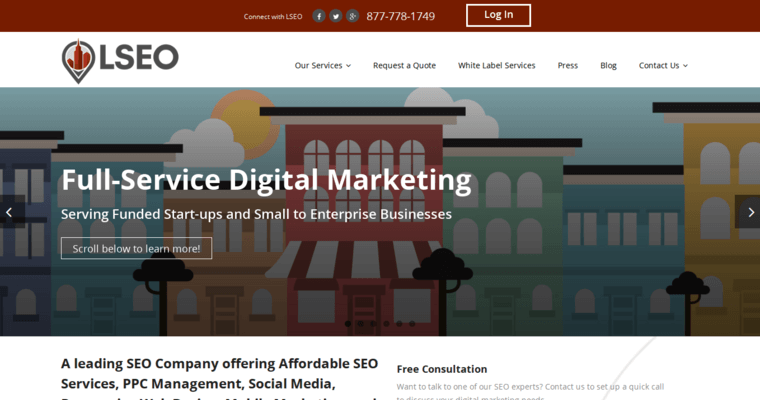 Home page of #12 Best Enterprise Online Marketing Business: L SEO