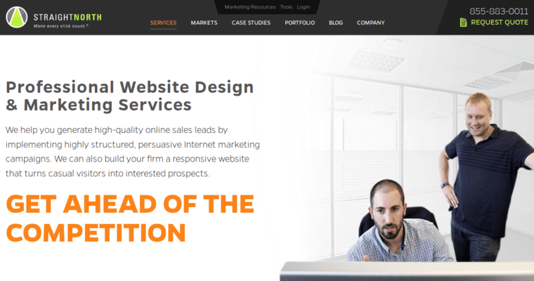 Service page of #1 Top Enterprise Online Marketing Firm: Straight North