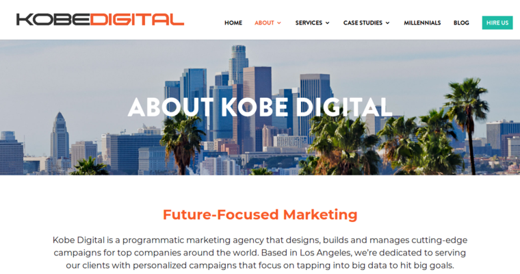 About page of #12 Top Enterprise SEO Company: Kobe Digital