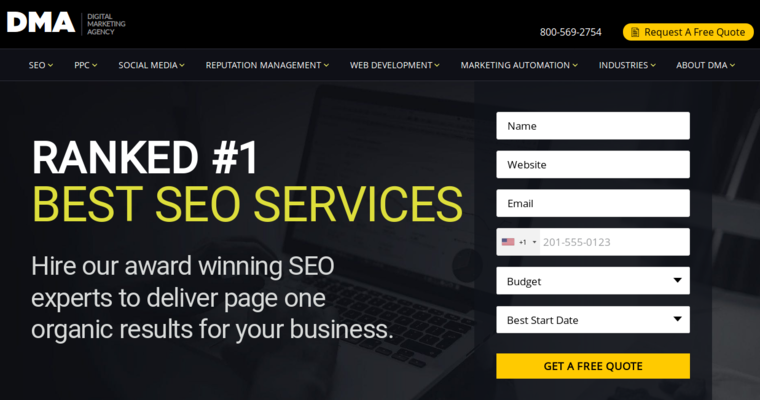 Service page of #8 Best Enterprise Online Marketing Business: Digital Marketing Agency