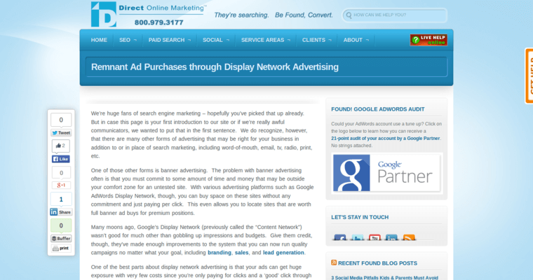 Work page of #9 Leading Global SEO Firm: Direct Online Marketing