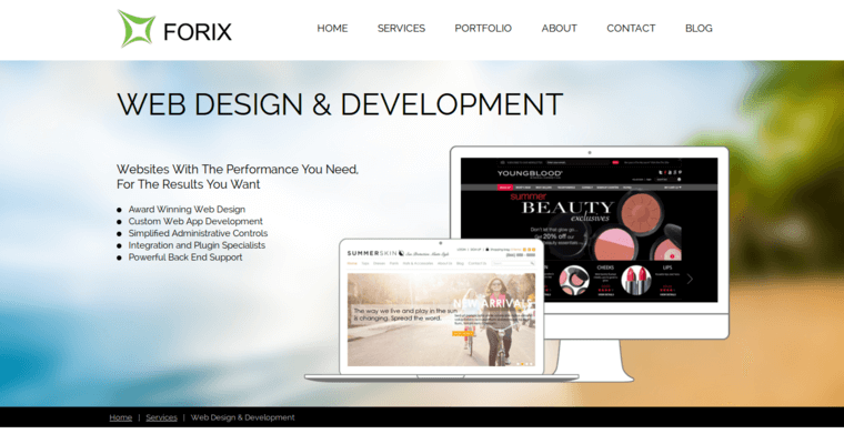 Development page of #4 Leading Global Search Engine Optimization Business: Forix Web Design