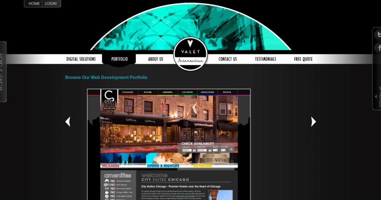 Folio page of #6 Leading Hotel SEO Firm: Valet Interactive
