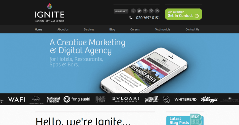Home page of #11 Best Hotel SEO Agency: Ignite Hospitality