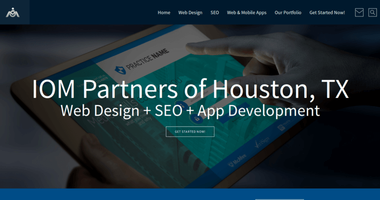 Home page of #5 Leading Houston SEO Company: IOM Partners