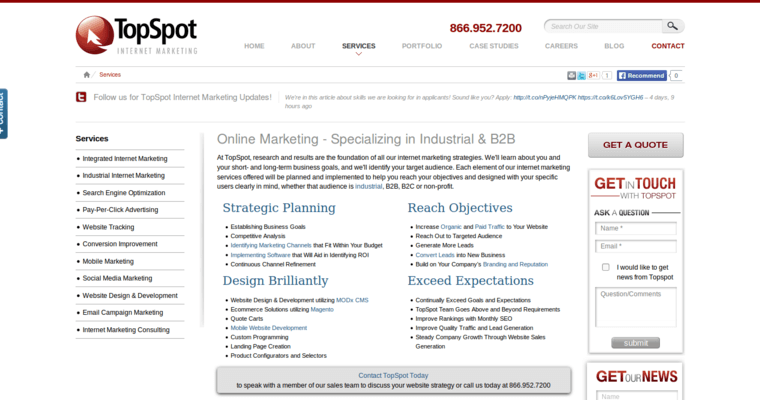 Service page of #9 Leading Houston SEO Firm: TopSpot IMS