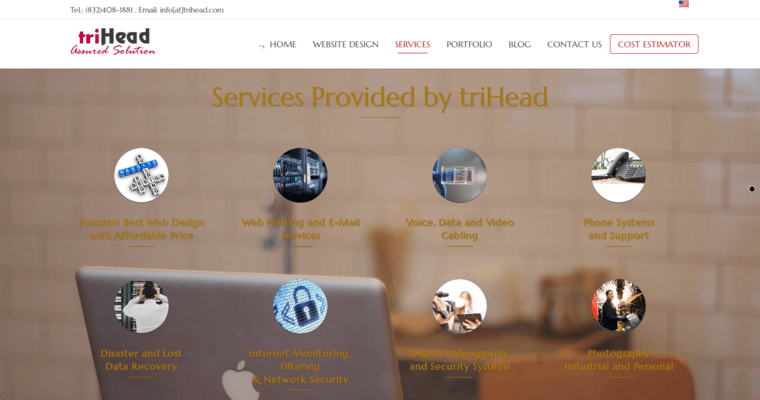 Service page of #4 Top Houston SEO Agency: triHead