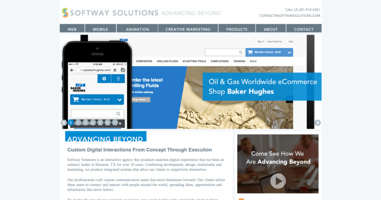 Home page of #7 Best Houston SEO Business: Softway Solutions