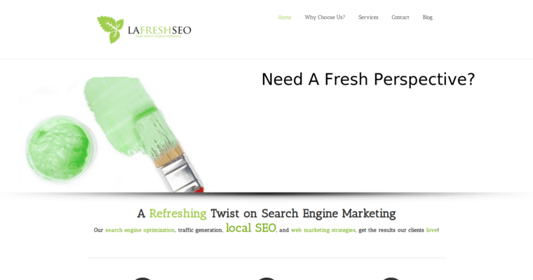 Home page of #2 Best LA SEO Firm: LA Fresh