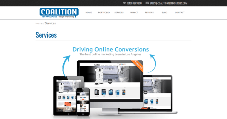 Service page of #8 Best LA SEO Agency: Coalition Technologies