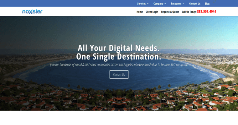 Home page of #4 Leading Los Angeles SEO Company: Noxster
