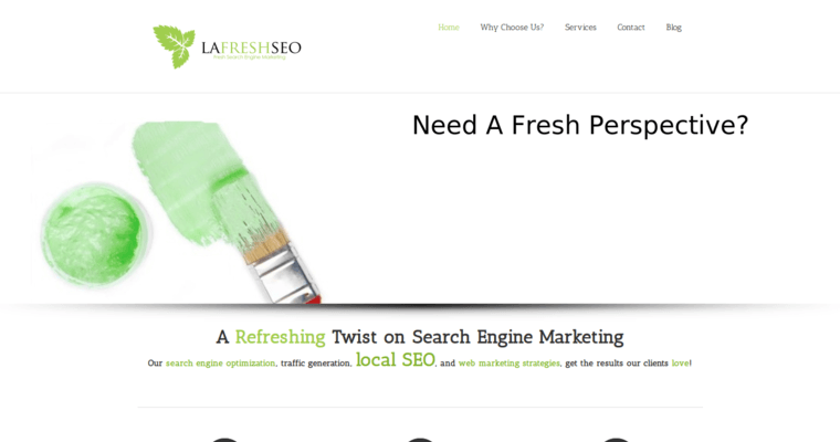 Home page of #2 Leading LA SEO Agency: LA Fresh
