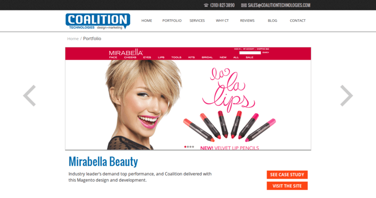 Folio page of #8 Best LA SEO Business: Coalition Technologies