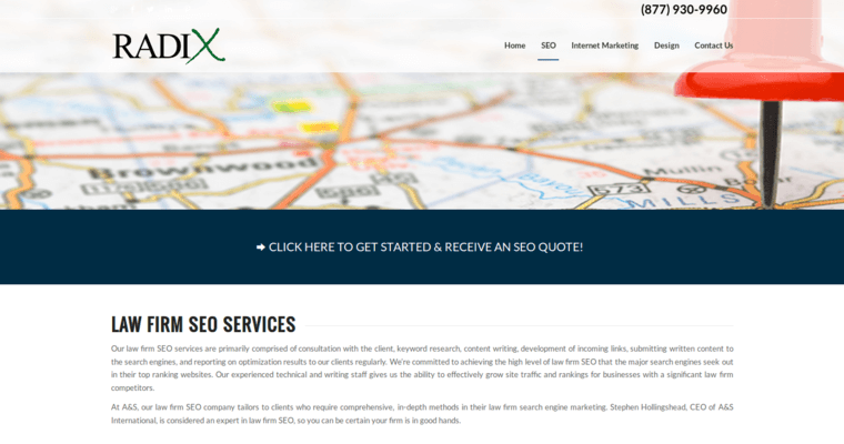 Service page of #5 Best Law Firm SEO Agency: Radix Law Firm SEO