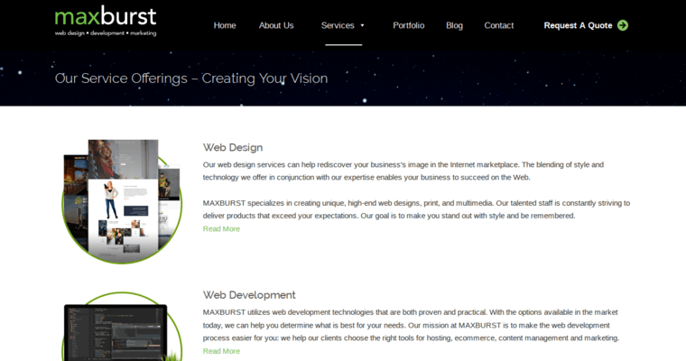 Service page of #3 Leading Local SEO Company: Maxburst