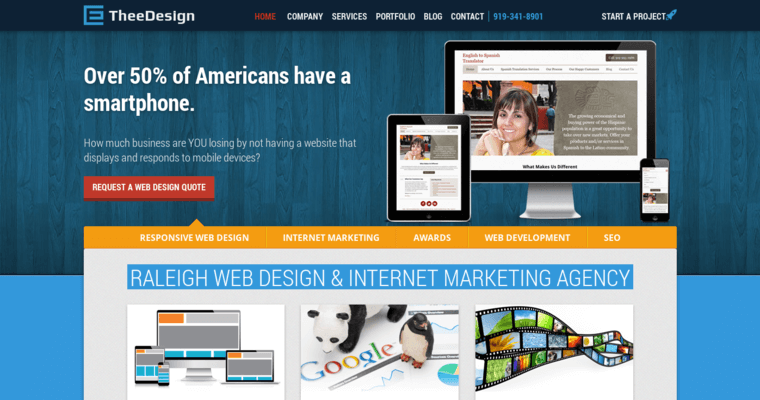 Home page of #5 Top Local Search Engine Optimization Business: TheeDesign