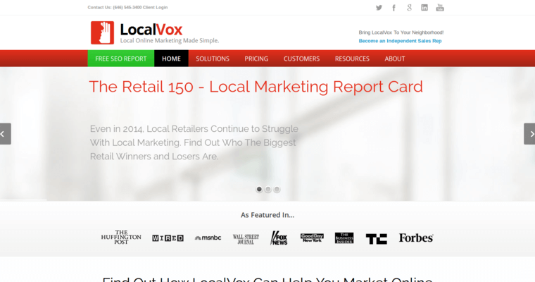 Home page of #11 Best Local SEO Firm: Vivial