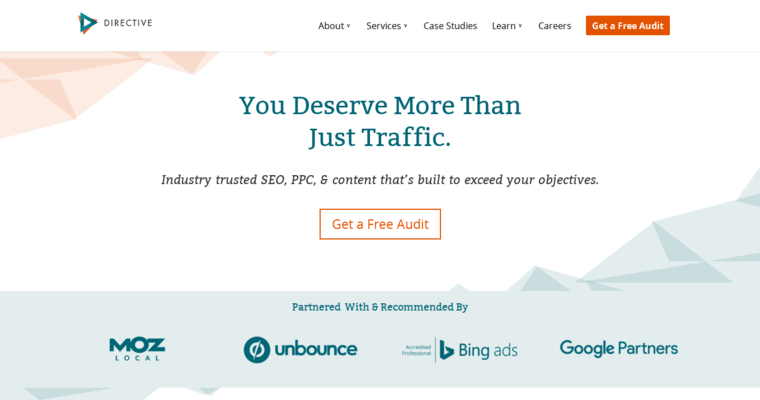 Home page of #7 Best Local Online Marketing Agency: Directive Consulting