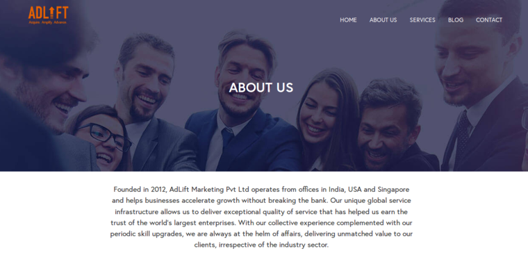 About page of #8 Top Local Online Marketing Company: AdLift