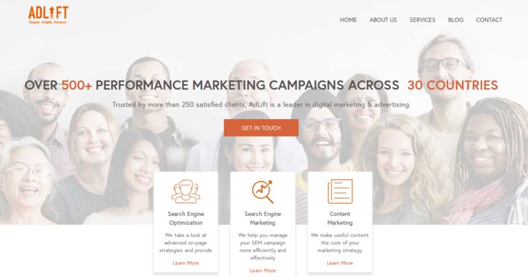 Home page of #7 Best Local Online Marketing Company: AdLift