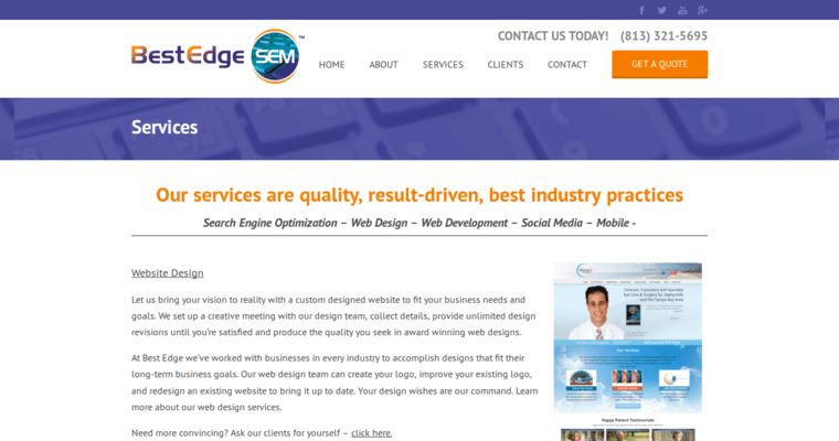 Service page of #9 Best Medical SEO Firm: Best Edge SEM