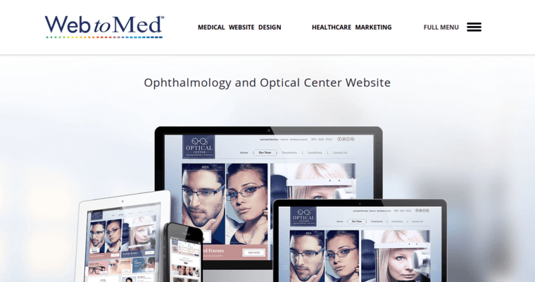 Folio page of #1 Leading Medical SEO Business: Web to Med