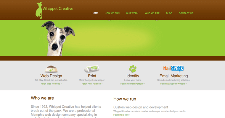 Home page of #5 Top Company: Whippet Creative