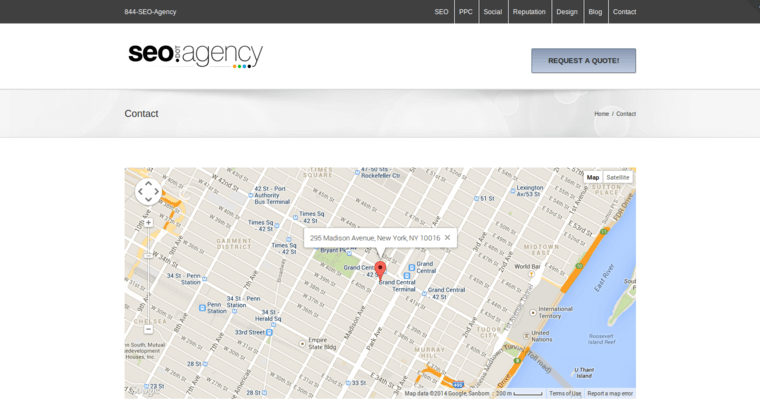 Contact page of #5 Leading NYC SEO Company: SEO.Agency