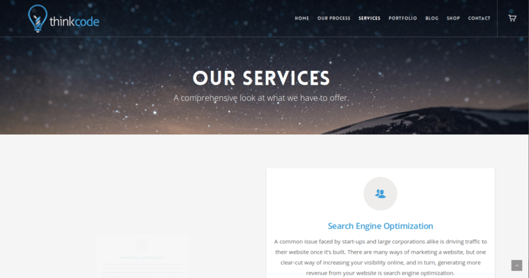 Service page of #8 Best NYC SEO Agency: ThinkCode