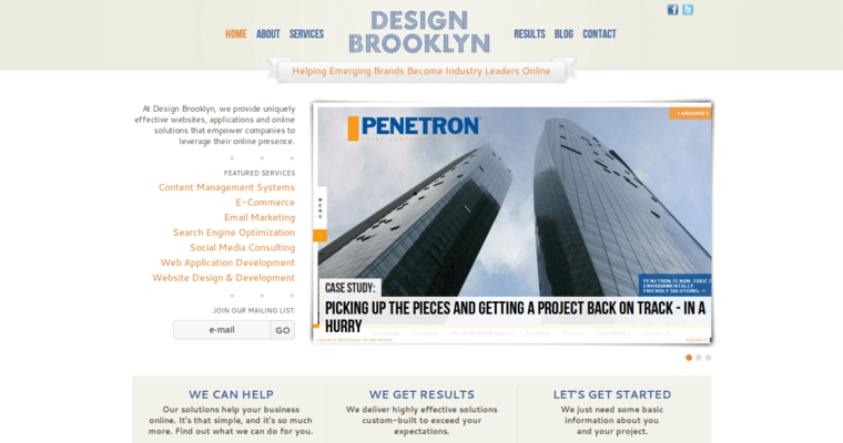 Home page of #9 Best NYC SEO Business: Design Brooklyn