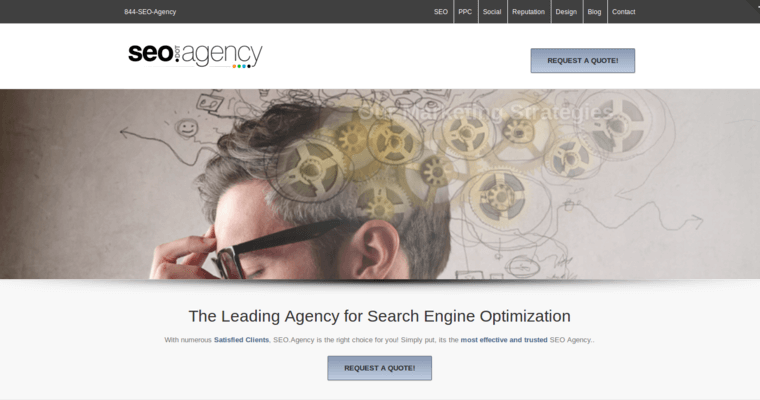 Home page of #5 Best NYC SEO Company: SEO.Agency