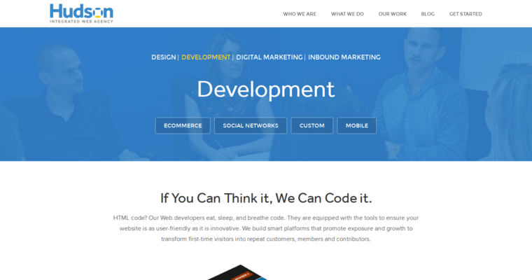 Development page of #3 Leading NYC SEO Agency: Hudson Integrated