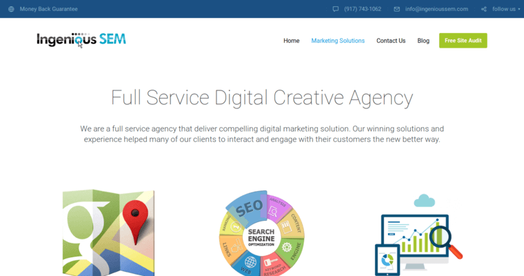 Service page of #4 Leading NYC SEO Agency: Ingenious SEM