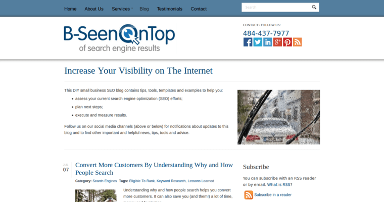 Blog page of #9 Leading Philly SEO Firm: B-Seen On Top
