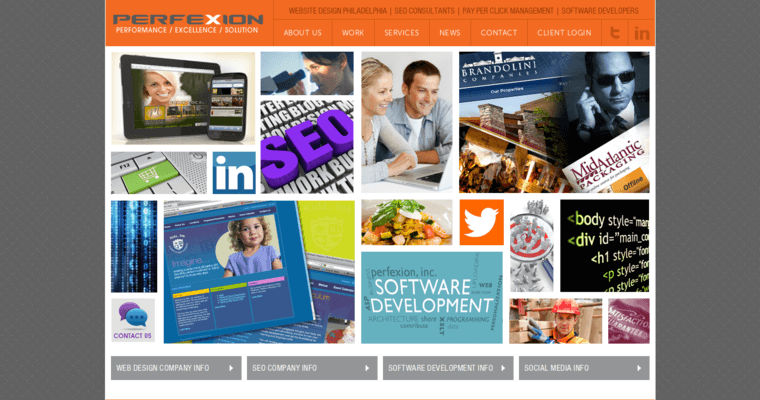 Home page of #8 Leading Philly SEO Business: Perfexion