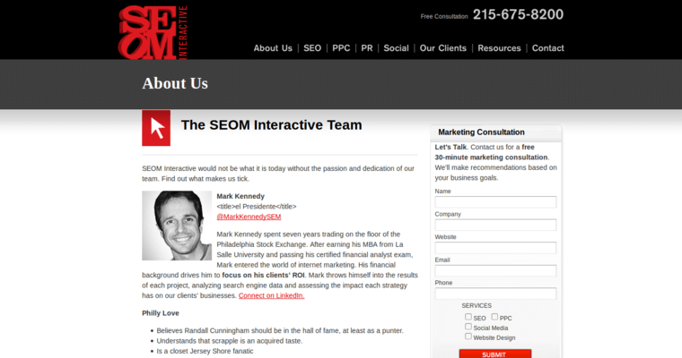 Team page of #10 Leading Philadelphia SEO Agency: SEOM Interactive