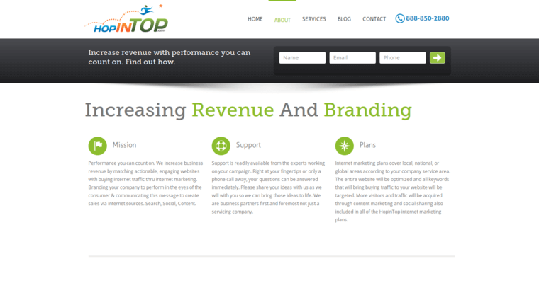 About page of #7 Top Philadelphia SEO Company: HopInTop