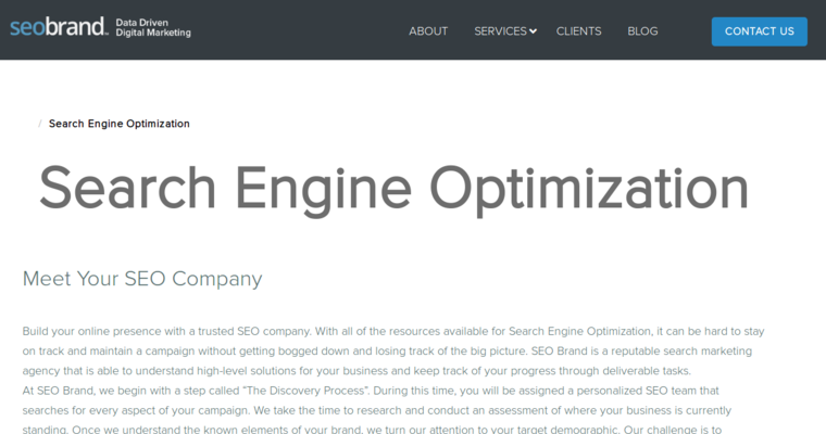 Service page of #1 Top Philly SEO Firm: SEO Brand