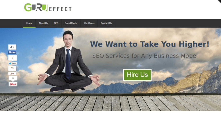 Home page of #8 Best Phoenix SEO Agency: Guru Effect