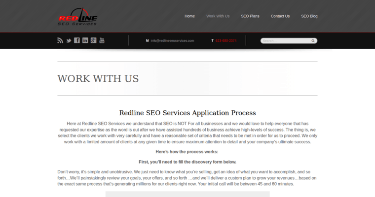 Work page of #5 Leading Phoenix SEO Company: Redline SEO Services