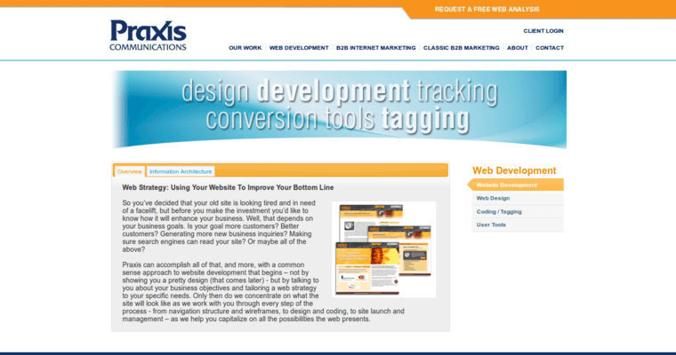 Development page of #5 Best Search Engine Optimization PR Firm: Praxis Communications